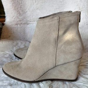 DV by Dolce Vita Nude Suede Wedge Heel Boots